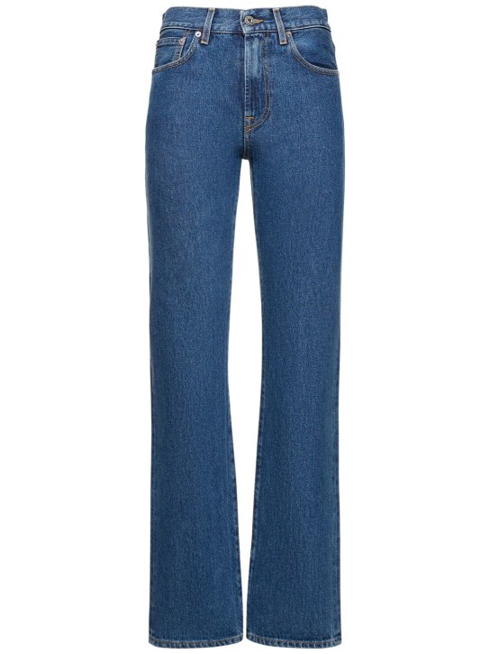 JW Anderson: High waist denim straight jeans - Blue - women_0 | Luisa Via Roma