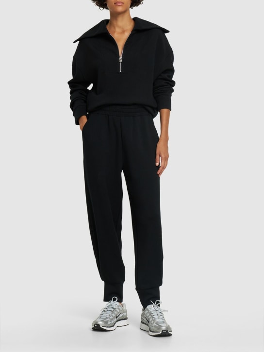 Varley: The relaxed high waist sweatpants - Black - women_1 | Luisa Via Roma