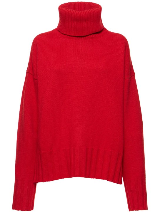 Made In Tomboy: Pull-over col roulé en maille de laine Ely - Rouge - women_0 | Luisa Via Roma