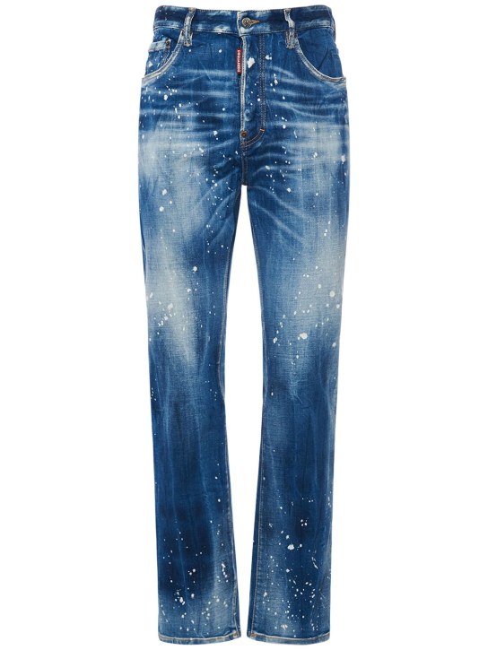 Dsquared2: 642 fit cotton denim jeans - Navy - men_0 | Luisa Via Roma
