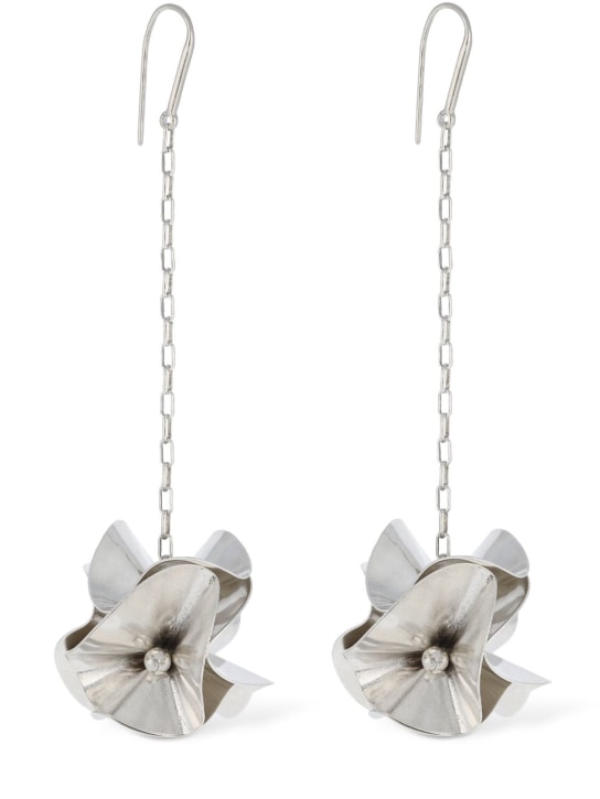 Isabel Marant: Flower power drop earrings - Silver - women_1 | Luisa Via Roma
