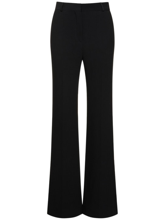 Toteme: 粘胶纤维混纺喇叭裤 - 黑色 - women_0 | Luisa Via Roma
