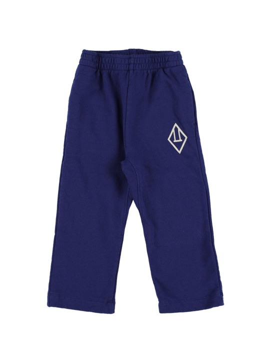 The Animals Observatory: LVR Exclusive printed cotton sweatpants - Blue - kids-girls_0 | Luisa Via Roma