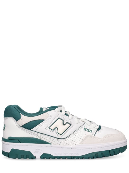 New Balance: Sneakers 550 - Bianco/Verde - women_0 | Luisa Via Roma