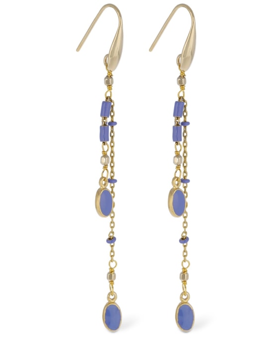 Isabel Marant: Casablanca drop earrings - Lavender/Gold - women_1 | Luisa Via Roma
