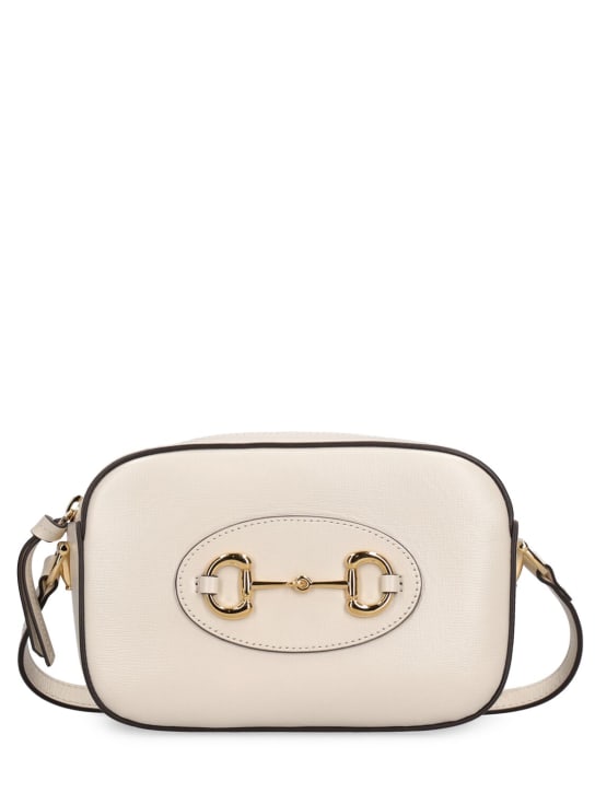Gucci: Small 1955 Horsebit leather shoulder bag - Mystic White - women_0 | Luisa Via Roma