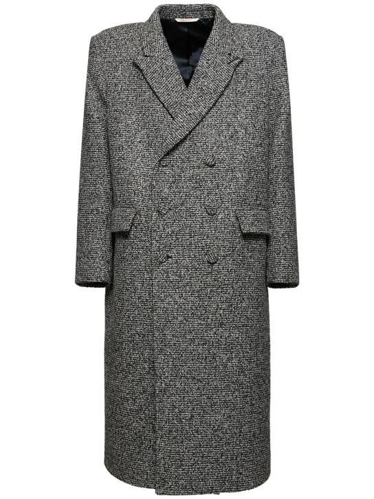 Valentino: Wool blend double breasted coat - 080 - men_0 | Luisa Via Roma