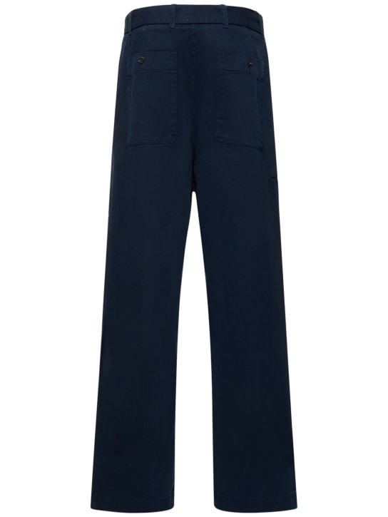 Lemaire: Cotton military pants - Blue - women_0 | Luisa Via Roma