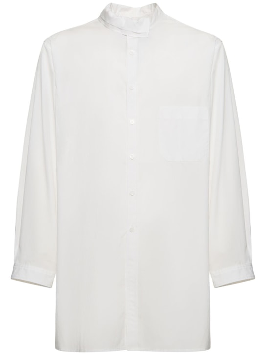 Yohji Yamamoto: Y-asm cotton shirt - White - men_0 | Luisa Via Roma