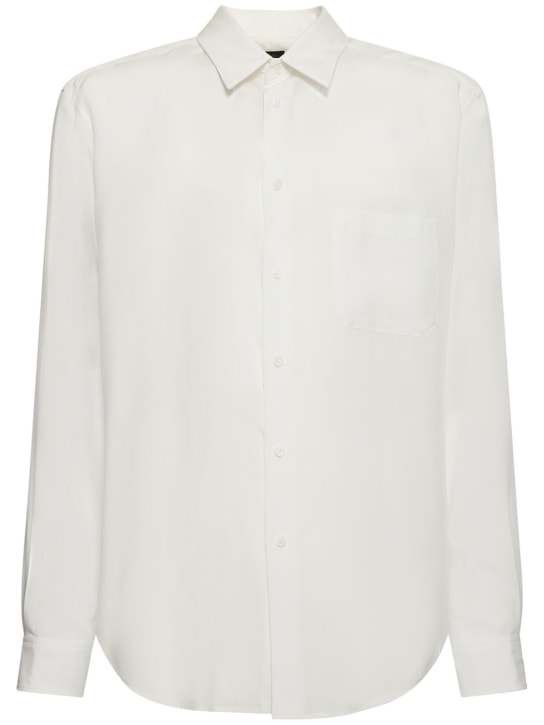 Yohji Yamamoto: U-cdh suit poplin shirt - White - men_0 | Luisa Via Roma