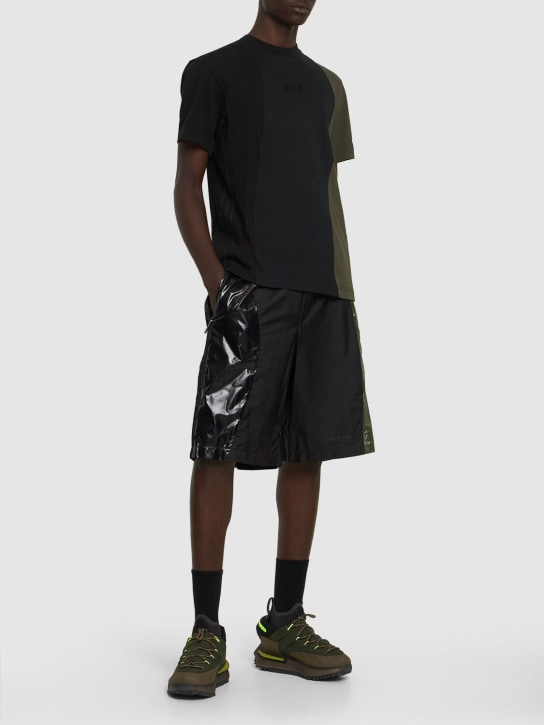 Moncler Genius: Moncler x adidas nylon sweat shorts - Black/Green - men_1 | Luisa Via Roma