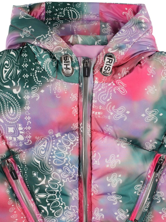 Khrisjoy: Bandana print quilted nylon down vest - Multicolor - kids-girls_1 | Luisa Via Roma