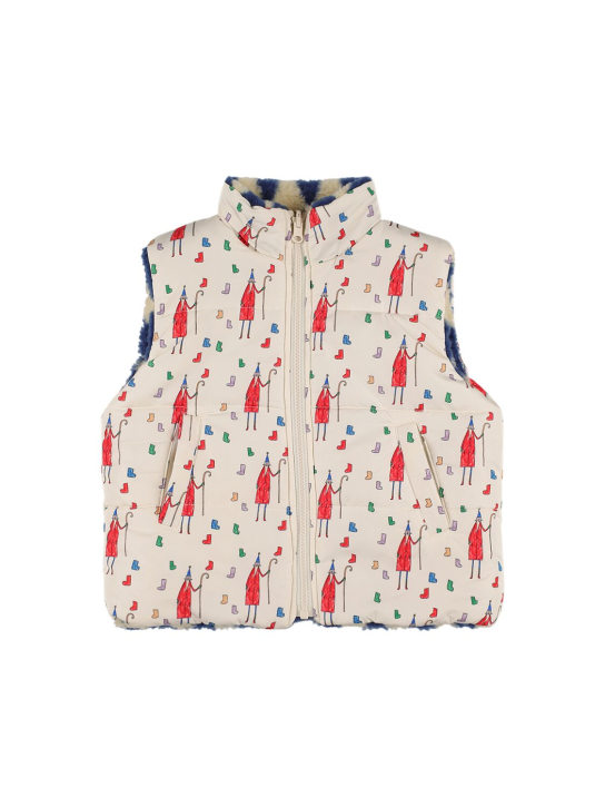 Jellymallow: Reversible tech puffer vest - Multicolor - kids-girls_0 | Luisa Via Roma