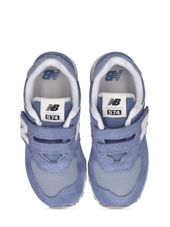 New Balance: Sneakers 574 de piel - Azul - kids-girls_1 | Luisa Via Roma