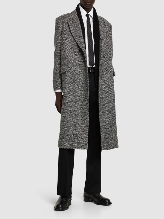 Valentino: Wool blend double breasted coat - 080 - men_1 | Luisa Via Roma