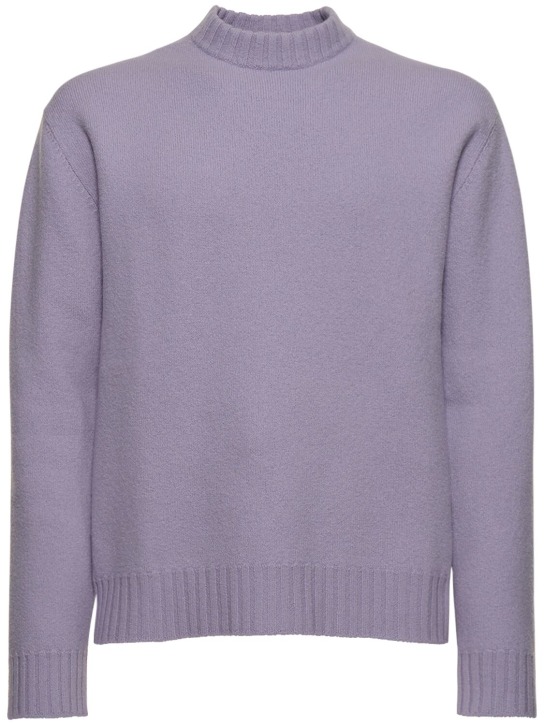 Jil Sander: Boiled wool sweater - Lilac - men_0 | Luisa Via Roma