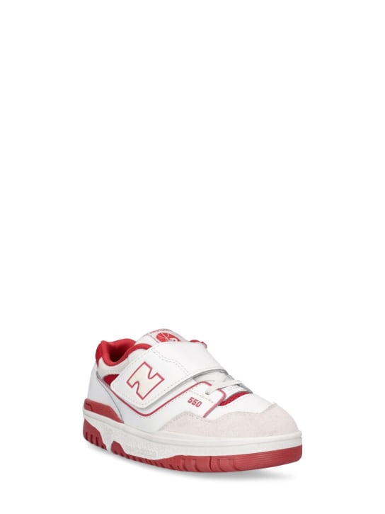 New Balance: 550 sneakers - White/Red - kids-girls_1 | Luisa Via Roma