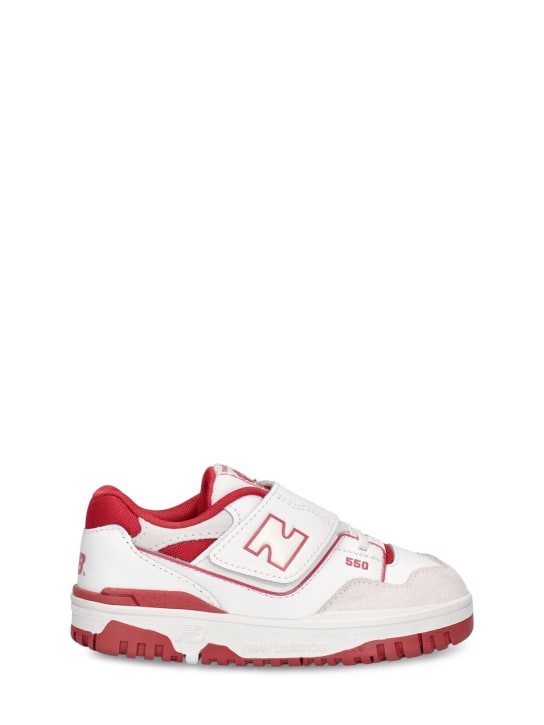 New Balance: Sneakers 550 - Blanco/Rojo - kids-girls_0 | Luisa Via Roma