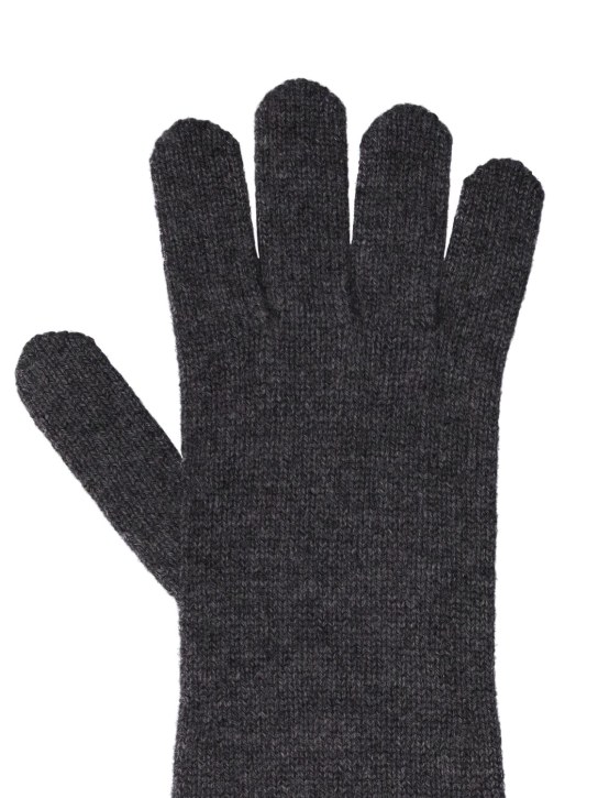 Max Mara: Jock cashmere gloves - Grigio Scuro - women_1 | Luisa Via Roma