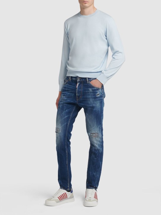 Dsquared2: Cool Guy fit cotton denim jeans - Navy - men_1 | Luisa Via Roma