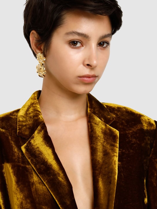 Destree: Sonia Double Daisy earrings - Gold - women_1 | Luisa Via Roma