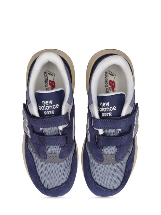 New Balance: Sneakers 997 in pelle - Navy - kids-girls_1 | Luisa Via Roma