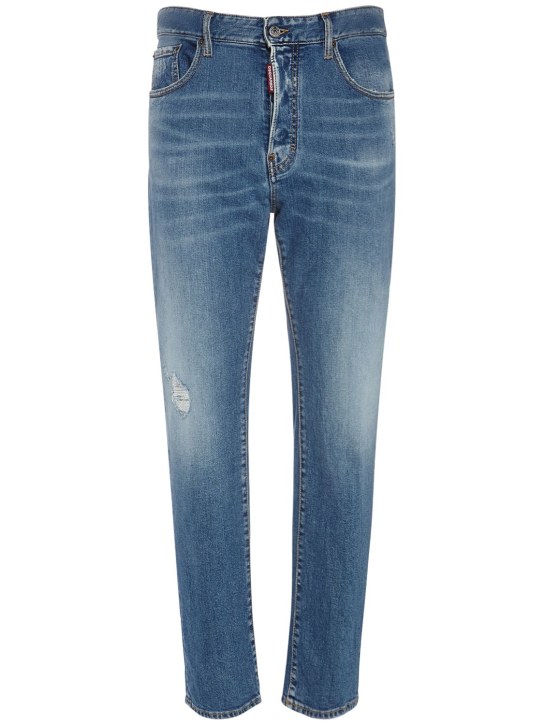 Dsquared2: Jeans 642 fit in denim di cotone - Navy - men_0 | Luisa Via Roma