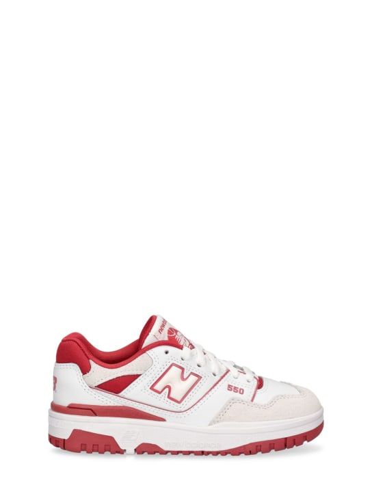 New Balance: 550 sneakers - White/Red - kids-boys_0 | Luisa Via Roma