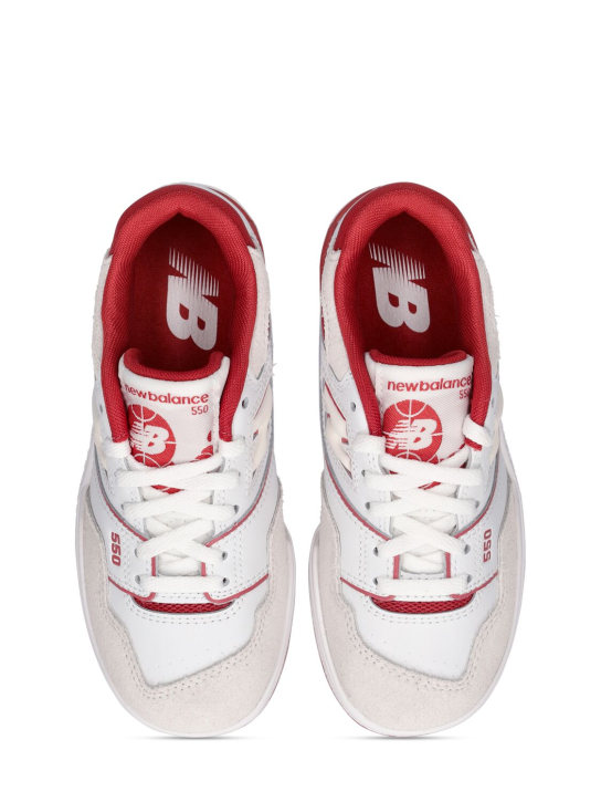 New Balance: Sneakers 550 - Blanco/Rojo - kids-girls_1 | Luisa Via Roma