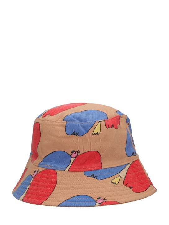 Jellymallow: Cappello bucket reversibile in cotone e orsetto - Multicolore - kids-boys_1 | Luisa Via Roma