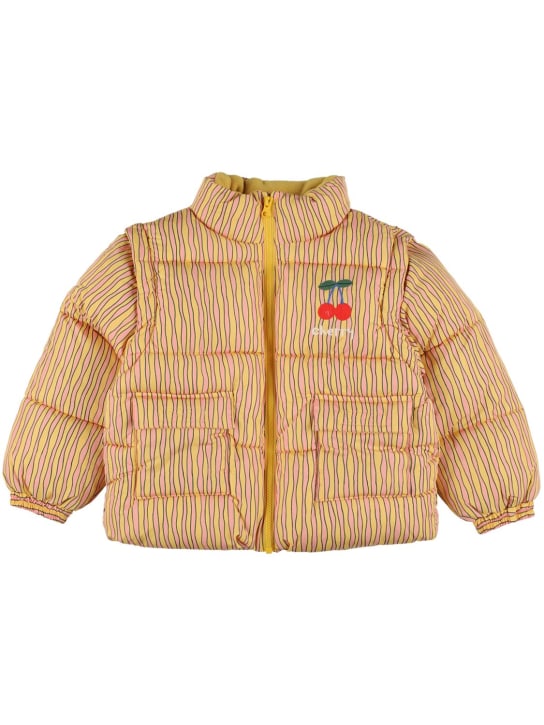 Jellymallow: Printed nylon puffer jacket - Yellow - kids-girls_0 | Luisa Via Roma