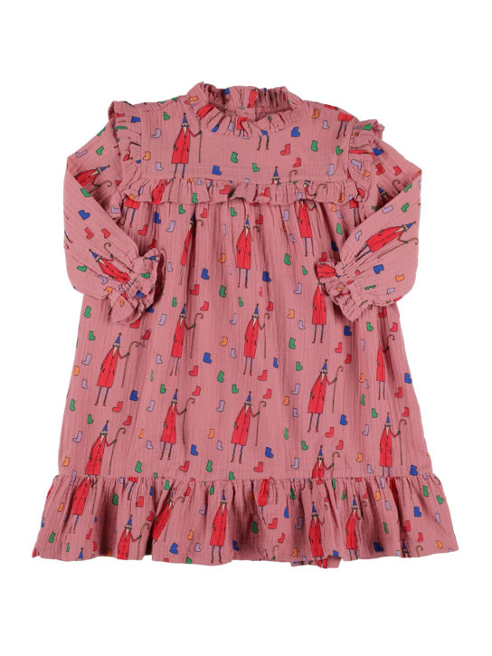 Jellymallow: Printed cotton dress - Pink - kids-girls_0 | Luisa Via Roma