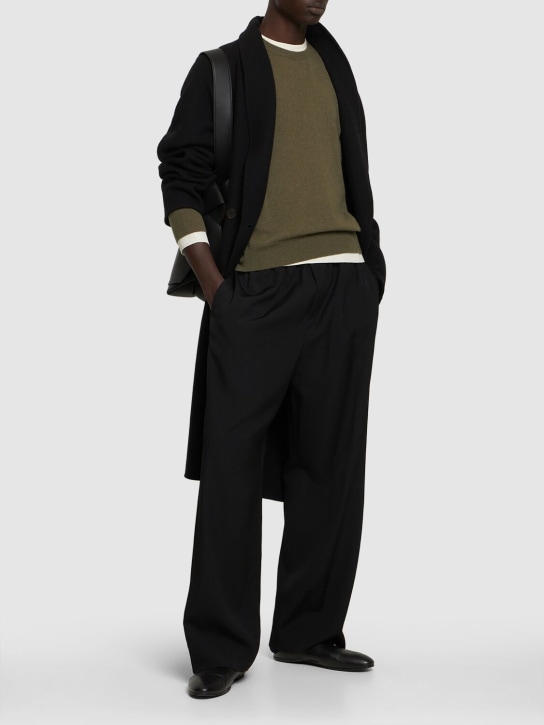 The Row: Davide wool pants - Black - men_1 | Luisa Via Roma