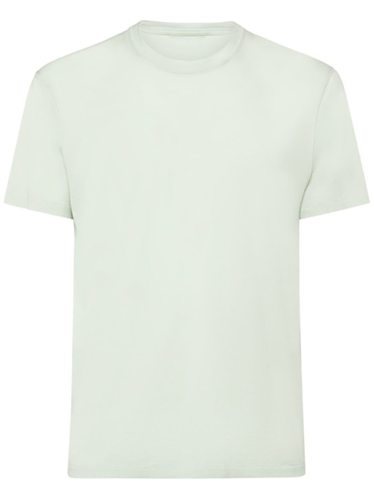 Tom Ford: Camiseta de lyocell y algodón - Pale Mint - men_0 | Luisa Via Roma