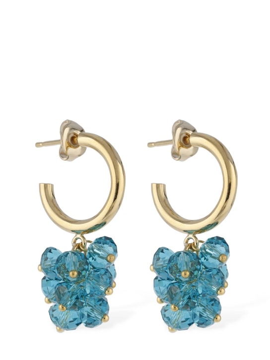Isabel Marant: Polly glass hoop earrings - Amazon/Gold - women_0 | Luisa Via Roma