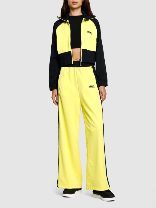 Moncler Genius: Moncler x adidas tech zip-up cardigan - Black/Yellow - women_1 | Luisa Via Roma