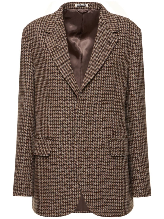 AURALEE: British wool tweed jacket - Brown - women_0 | Luisa Via Roma