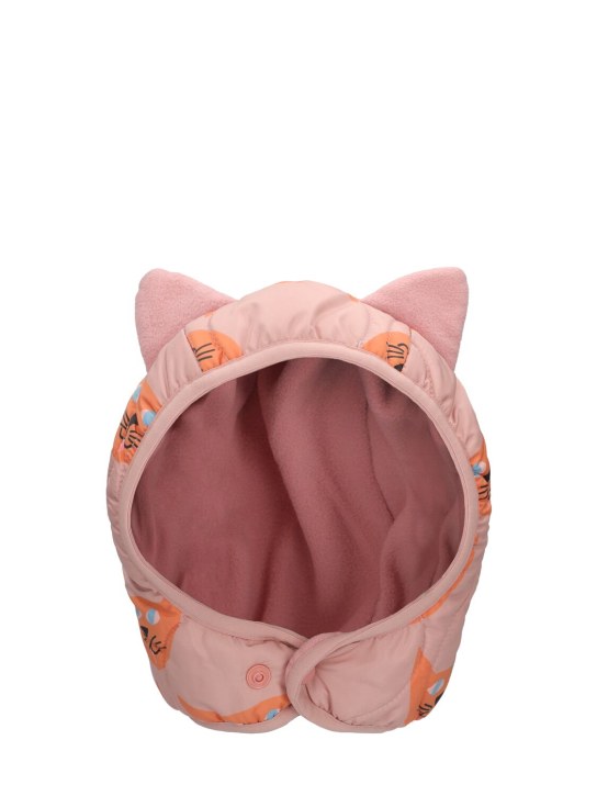 Jellymallow: Printed quilted nylon hat w/ears - Pink - kids-girls_0 | Luisa Via Roma