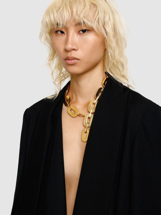 Jil Sander: BW3 3 chunky chain collar necklace - Gold - women_1 | Luisa Via Roma
