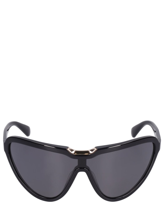 Max Mara: Emil mask acetate sunglasses - Black/Smoke - women_0 | Luisa Via Roma