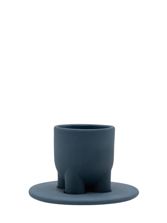 BURGIO.: Cappuccino cup & saucer - Blue - ecraft_0 | Luisa Via Roma