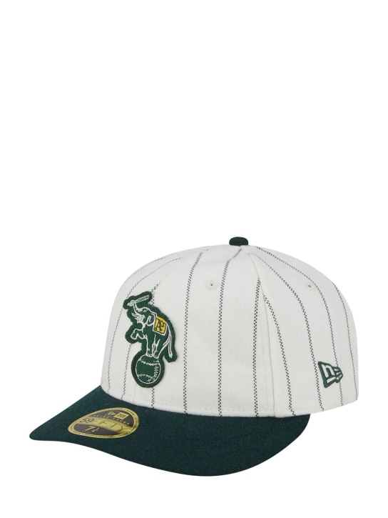 New Era: 59Fifty MLB Oakland Athletics条纹帽子 - 白色/绿色 - women_1 | Luisa Via Roma