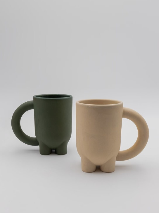 BURGIO.: Stoneware mug - Beige - ecraft_1 | Luisa Via Roma