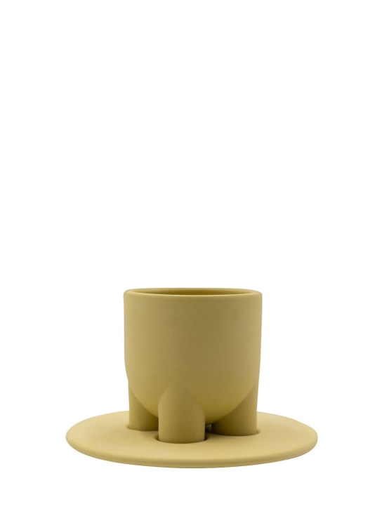 BURGIO.: Cappuccino cup & saucer - Yellow - ecraft_0 | Luisa Via Roma