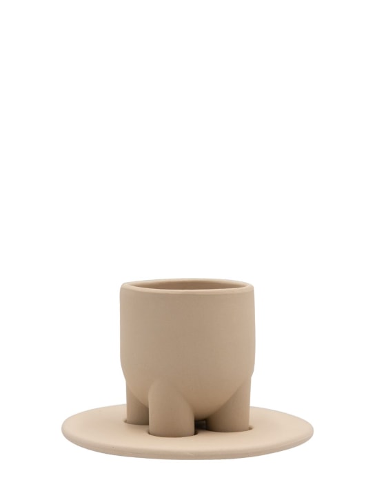 BURGIO.: Cappuccino cup & saucer - Beige - ecraft_0 | Luisa Via Roma