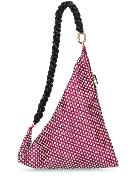 Rosantica: Small Vela crystal shoulder bag - Fuchsia - women_0 | Luisa Via Roma