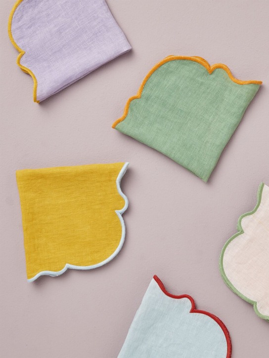 Bitossi Home: Set of 4 linen napkins - Purple - ecraft_1 | Luisa Via Roma