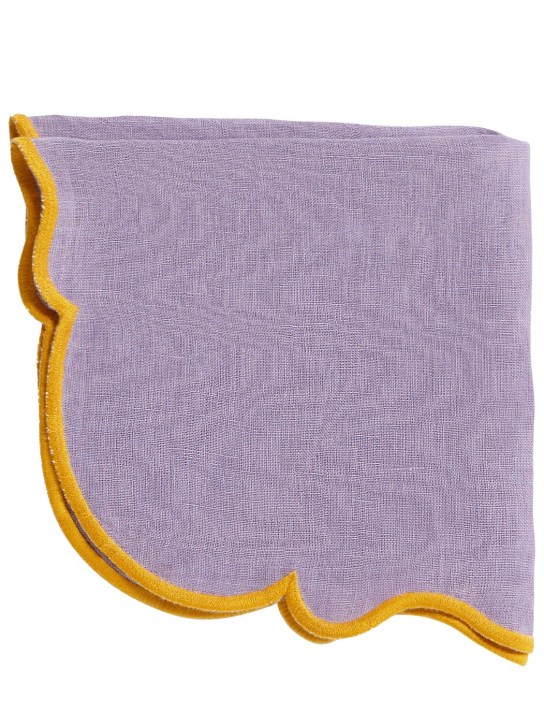 Bitossi Home: Set of 4 linen napkins - Purple - ecraft_0 | Luisa Via Roma