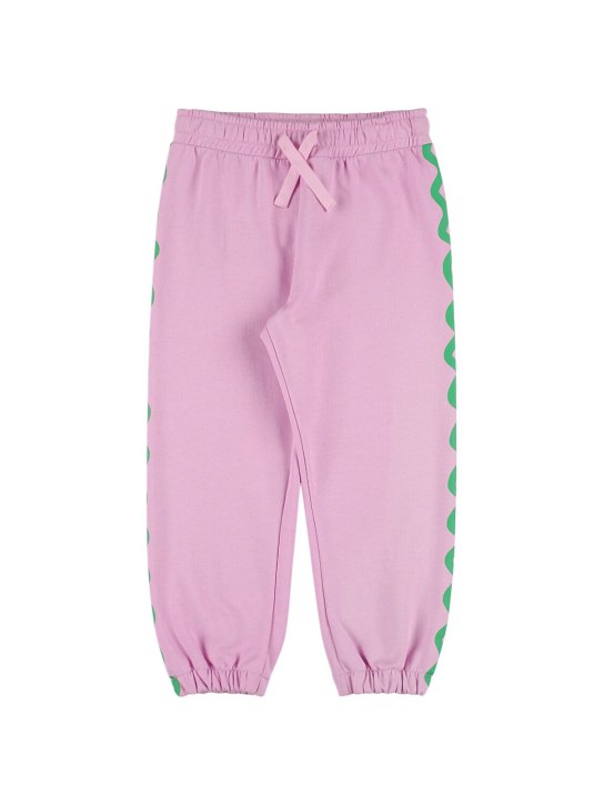 Stella Mccartney Kids: Pantalones deportivos de algodón con estampado - Rosa - kids-girls_0 | Luisa Via Roma