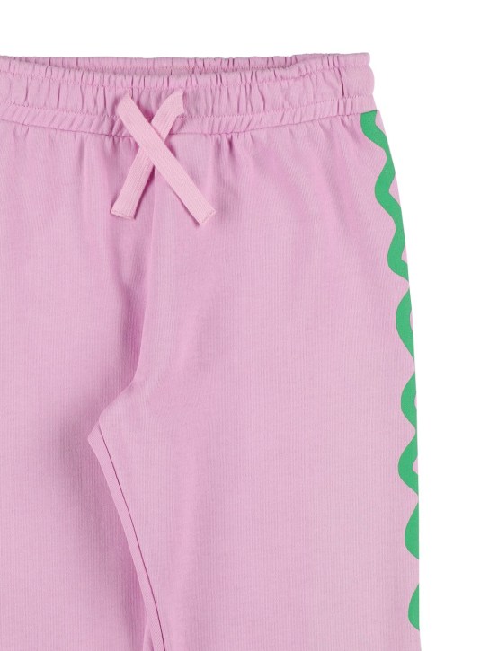 Stella Mccartney Kids: Pantalones deportivos de algodón con estampado - Rosa - kids-girls_1 | Luisa Via Roma